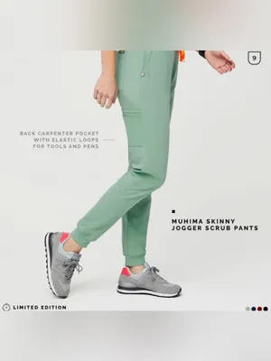 Figs Women's Zamora Pants- Jade Muhima - Skinny Jogger Scrub Limited Edition thumbnail 3