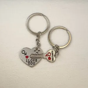 Key Love Heart Keychain Charm for Men Women Car Keychain Key Ring Bag Charm thumbnail 4