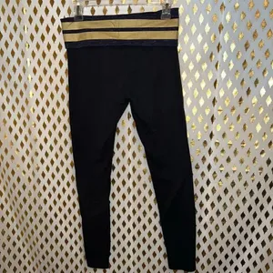 PINK Victoria’s Secret bedazzled gold blue yoga pants leggings size S thumbnail 4