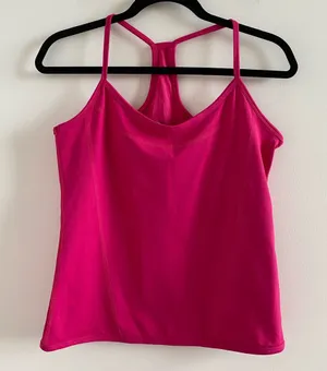 Old Navy Pink Workout Racerback Tank Top With Built-In Bra New W/O Tag Large thumbnail 1