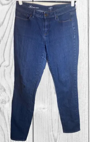LOFT Women's Blue Jeans Curvy Skinny size 10‎ thumbnail 1