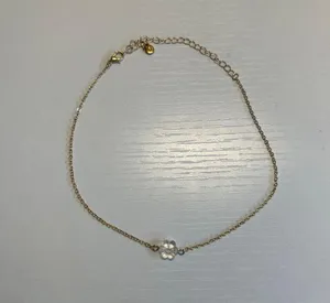 Adjustable Short Necklace with Flower Charm thumbnail 2