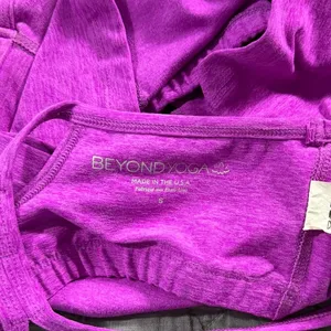 Beyond Yoga Spacedye™ Slim Racerback Cropped Tank in Vivid Plum Size Small thumbnail 3
