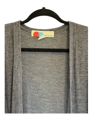 Free People FP Beach ☀︎︎ Bicoastal Open Duster Long Cardi ☀︎︎ Charcoal ☀︎︎ Small thumbnail 9