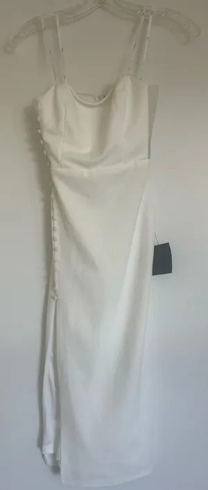 Lulus White Bridal Midi Dress thumbnail 1