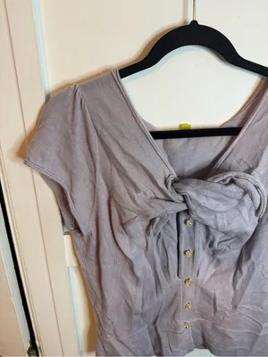 Leifsdottir Lilac Bow Cap Sleeve Cashmere Sweater thumbnail 6