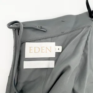 Eden Bridesmaids Cocktail Dress Womens 4 Blue‎ Satin Ruched Formal Minimal Chic thumbnail 8