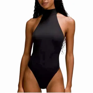 Lululemon Wundermost Ultra-Soft Nulu Mockneck Sleeveless Bodysuit-Black thumbnail 2