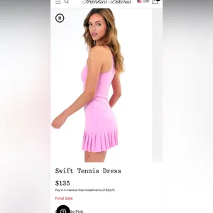 Frankie's Bikinis Swift Mini Dress baby pink NWT thumbnail 2