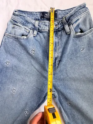 Hollister W25S Floral Embroidered Dad Jeans Light Wash thumbnail 7