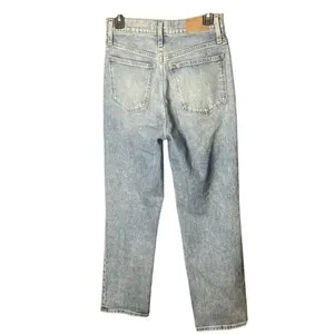Madewell the perfect vintage straight jeans medium wash Distressed 27R #763 thumbnail 9