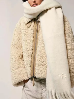 Free people Jolie sherpa teddy cream coat nwot medium thumbnail 2