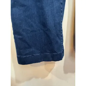 7 for all Mankind Dojo Blue Black Santiago Flare Jeans sz 29 Hemmed thumbnail 4