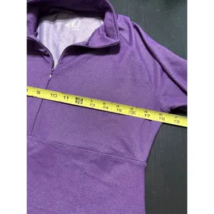 Lola Purple Quarter Zip‎ Activewear Dress Long Sleeve Pockets Womens Large thumbnail 4