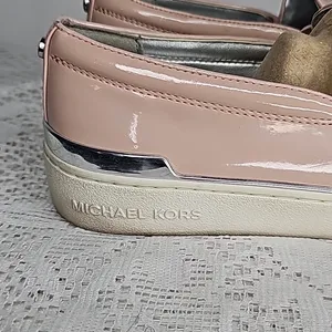 MICHAEL Michael Kors blush pink leather mesh slip on boat shoes flats sz 9 thumbnail 3
