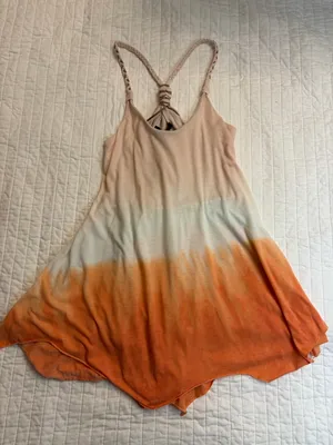 Ocean Drive tie dye ombré shark bite flowy tank thumbnail 1