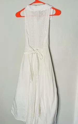 Marissa Webb White Cotton Poplin Sleeveless Button Front Collared Dress Size 6 thumbnail 12