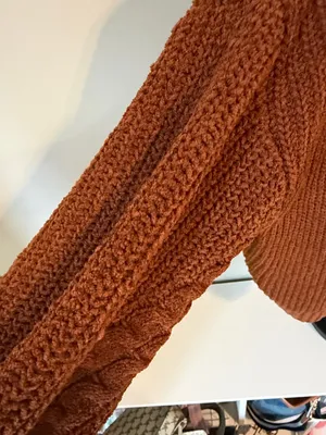 Pink Rose Large Cozy Women's Rust Turtleneck Sweater thumbnail 4