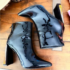 Flame rhinestone ankle boots Black Size 7.5 thumbnail 4