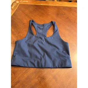 Paloma Racerback Bra by Girlfriend Collective Navy Blue Size L thumbnail 2