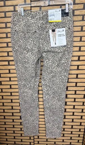 Seven7 Tummyless Skinny Leopard Print‎ Skinny Jeans Size 8 thumbnail 1