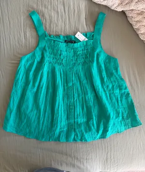 Jcrew smocked crinkle tank top Small thumbnail 4