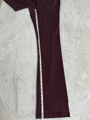 Lululemon Ribbed Softstreme Flared Pant Garnet Size 4 thumbnail 13