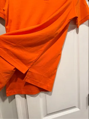 NWOT Lands End Size S Orange Short Sleeve Collared Polo Shirt thumbnail 4