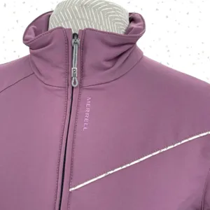 Merrell Purple Softshell Jacket Full Zip Up Hiking Outdoor Coat Gorpcore Size M thumbnail 4