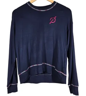 Peloton‎ Gifting 2021 Sleepover Sweatshirt Navy Blue Women's Size S thumbnail 1