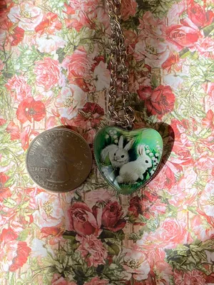 Handmade Kawaii retro fairy cottage style cute rabbits $ flower necklace🐇🦋💕🌳 thumbnail 7