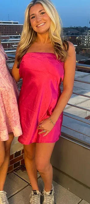 Hello Molly Strapless Pink Dress thumbnail 1