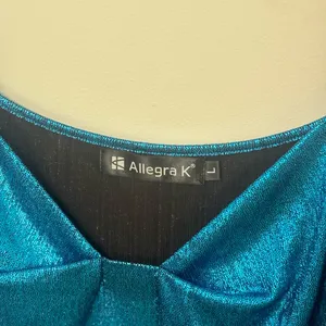 Allegra K Shimmering Blue‎ Mini Dress thumbnail 3