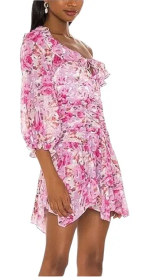 NWT For Love and Lemons Sofia Mini Dress Pink Floral Size XS thumbnail 1