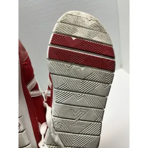 Vionic Nana Satin Suede Red White‎ Tennis Shoe Lace Up Sneakers Orthopedic thumbnail 7