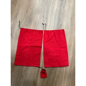 Christian Louboutin Red Flannel Dust Bags Set of 3 Large & Mini Pouch Paris Logo thumbnail 3