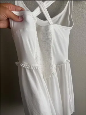 White Smocked Tennis Dress thumbnail 6