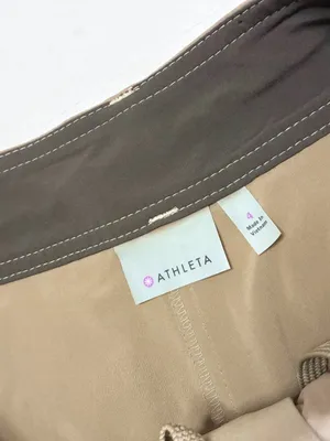 Athleta Whatever A-Line Skort Flare Active Skirt with Shorts - Size 4 - Tan thumbnail 3
