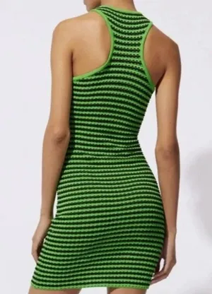 Solid & striped mini dress thumbnail 2