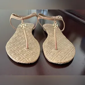 Tory Burch Tan Quilted Sandals thumbnail 2