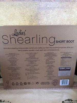 NEW Kirkland Signature Women’s Shearling Fur Grey Winter Short Boots, Size 6 thumbnail 11