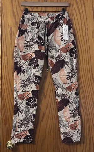Amorosa Leaf Fauna Faux Suede Pants - Brown Tones - NWT - Size S-L (estimated) thumbnail 1