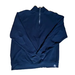 Navy Blue quarter zip pullover knit sweatshirt 🔥 thumbnail 1
