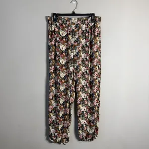 Show Me Your Mumu Floral Wide Leg Jogger Pants Women's Large Boho Festival Twee thumbnail 3