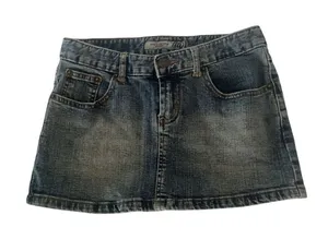 Vintage Mudd Jeans Denim Mini Skirt Y2K Low Rise Acid Wash Blue Juniors thumbnail 1