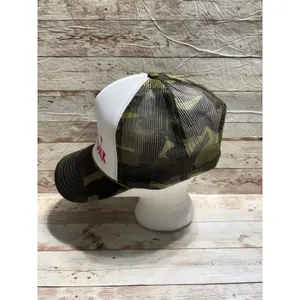 "Too Pretty To Work" Trucker Hat Camo Embroidered Pink One-Size Snapback Funny thumbnail 2