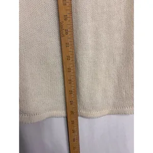Zara SRPLS Turtleneck Sweater Womens‎ S Cream Sheer Open Knit Minimalist Neutral thumbnail 5