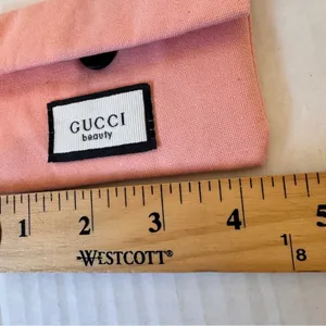 Gucci Beauty Pink Cotton Mini Bag Cosmetic Case Xtra Small thumbnail 5