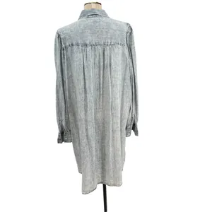 Rails Adele Shirt Dress Long Sleeve Light Acid‎ Wash Denim Blue Size XXL thumbnail 9