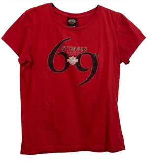 Harley Davidson Red 2009 Sturgis 69th Black Hills Motor Rally Tee - Size XL thumbnail 1